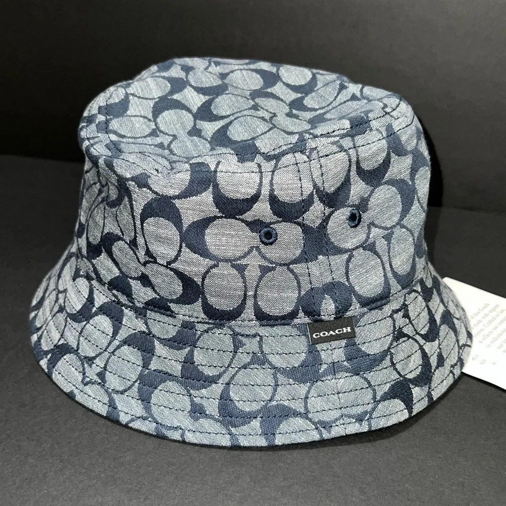 Coach Blue Patterned Men's Hat - Picture 4 of 10
